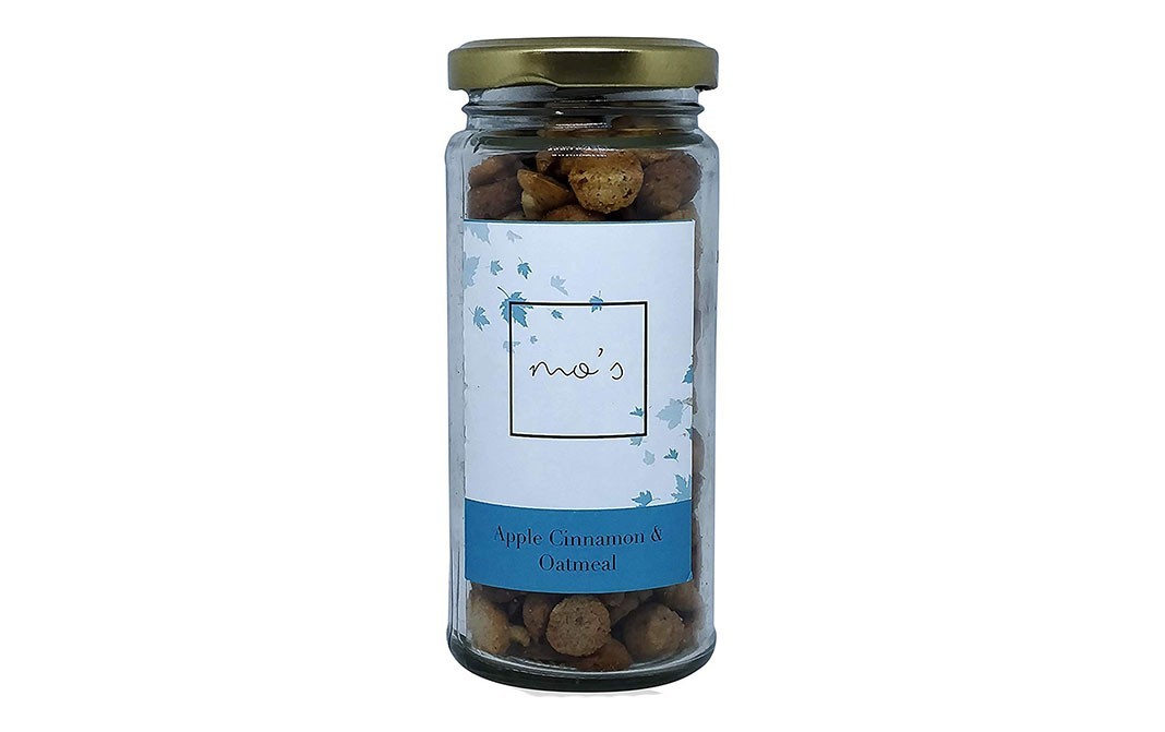 Mo's Apple Cinnamon & Oatmeal Cookies   Glass Jar  100 grams